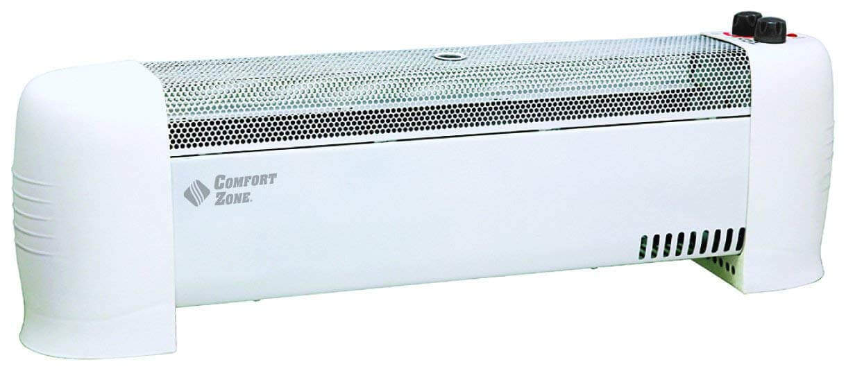 Comfort Zone Low Profile Baseboard Silent Operation Heater CZ600