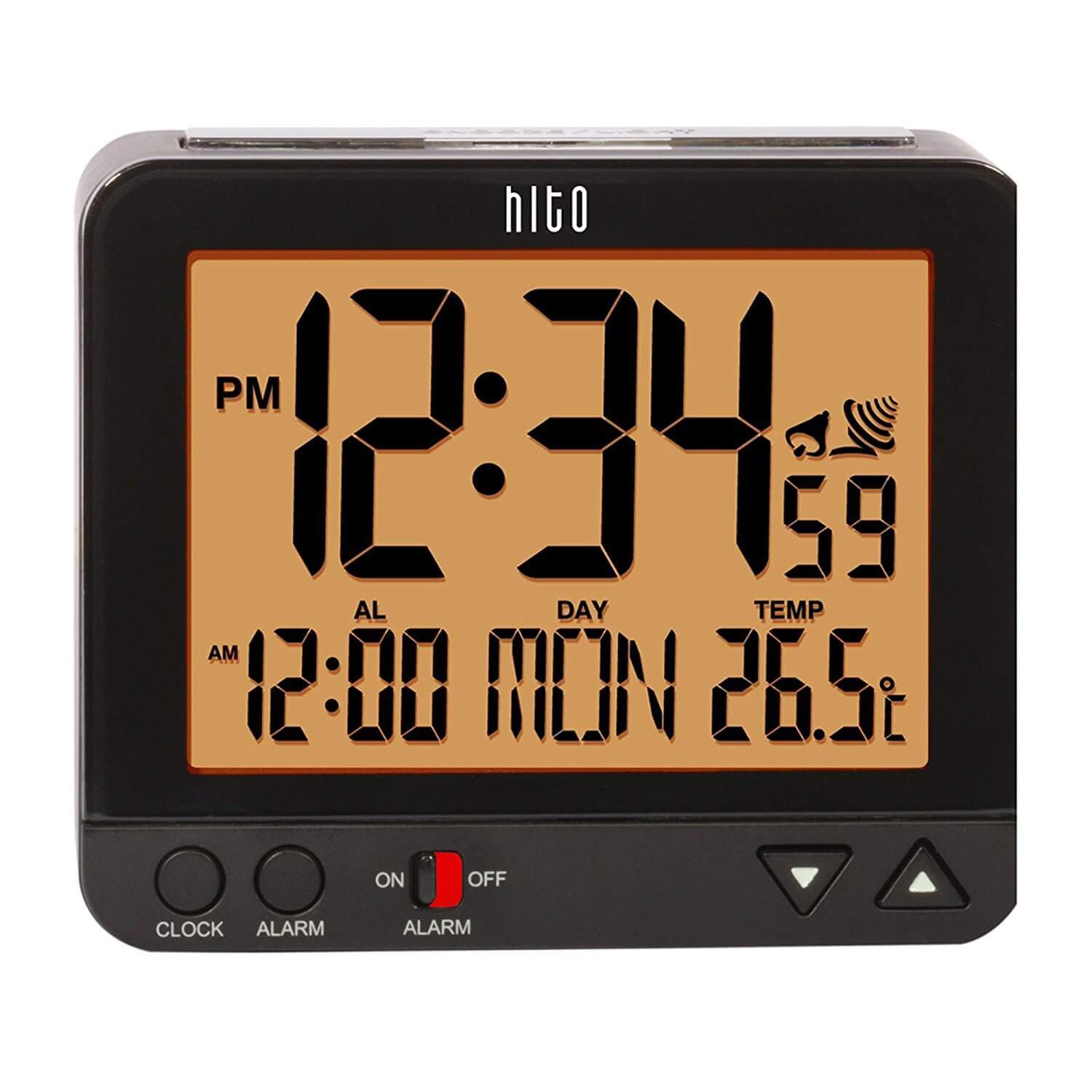 HITO 3.8- Atomic Self-setting Bedside Desk Travel Alarm Clock