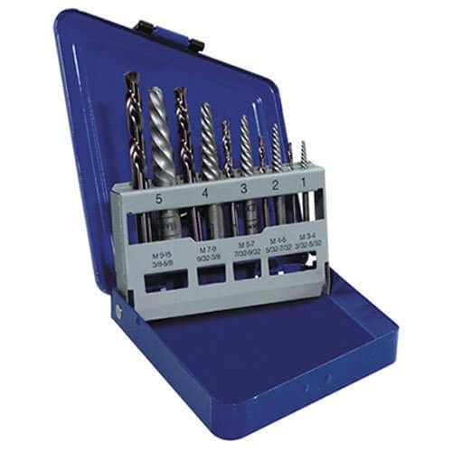 Irwin HANSON Spiral Extractor and Drill Bit Set