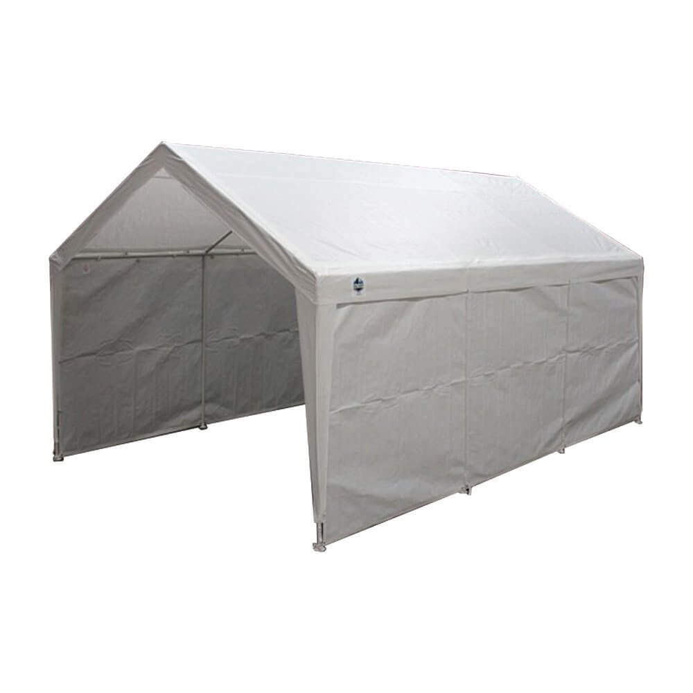 True Shelter 10' x 20' Car Canopy Gazebo Tent Cover 8 Legs Steel Frame Garage