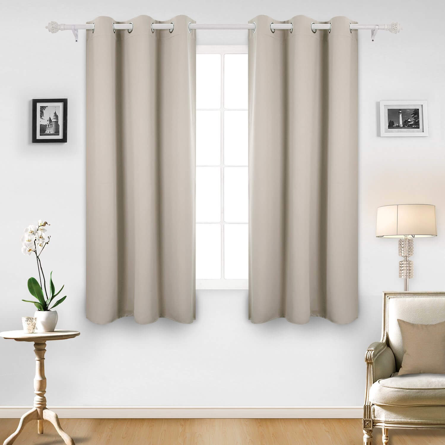 Deconovo Room Darkening Thermal Insulated Blackout Grommet Window Curtain Panel For Living Room