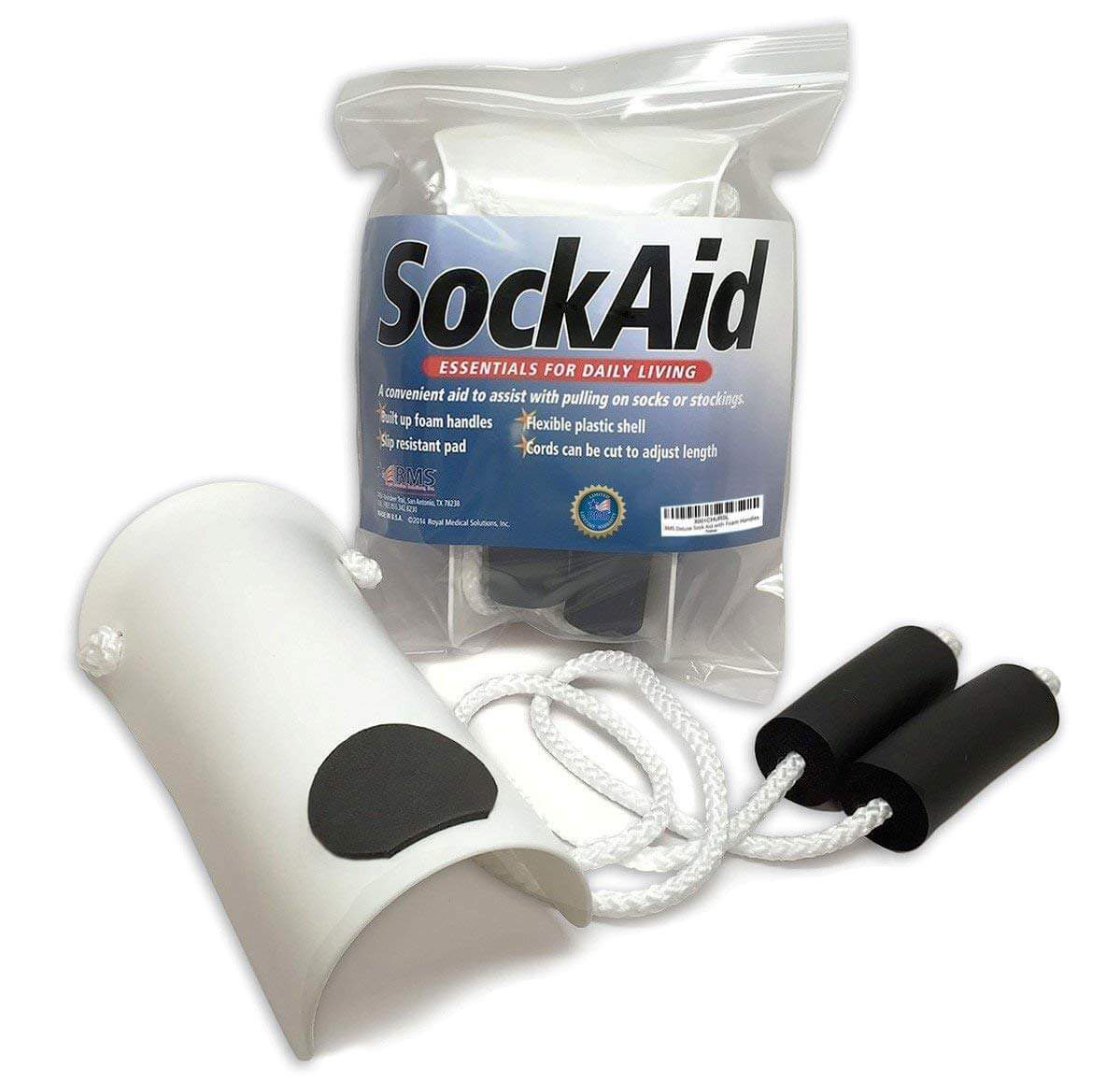 RMS Deluxe Sock Aid with Foam Handles