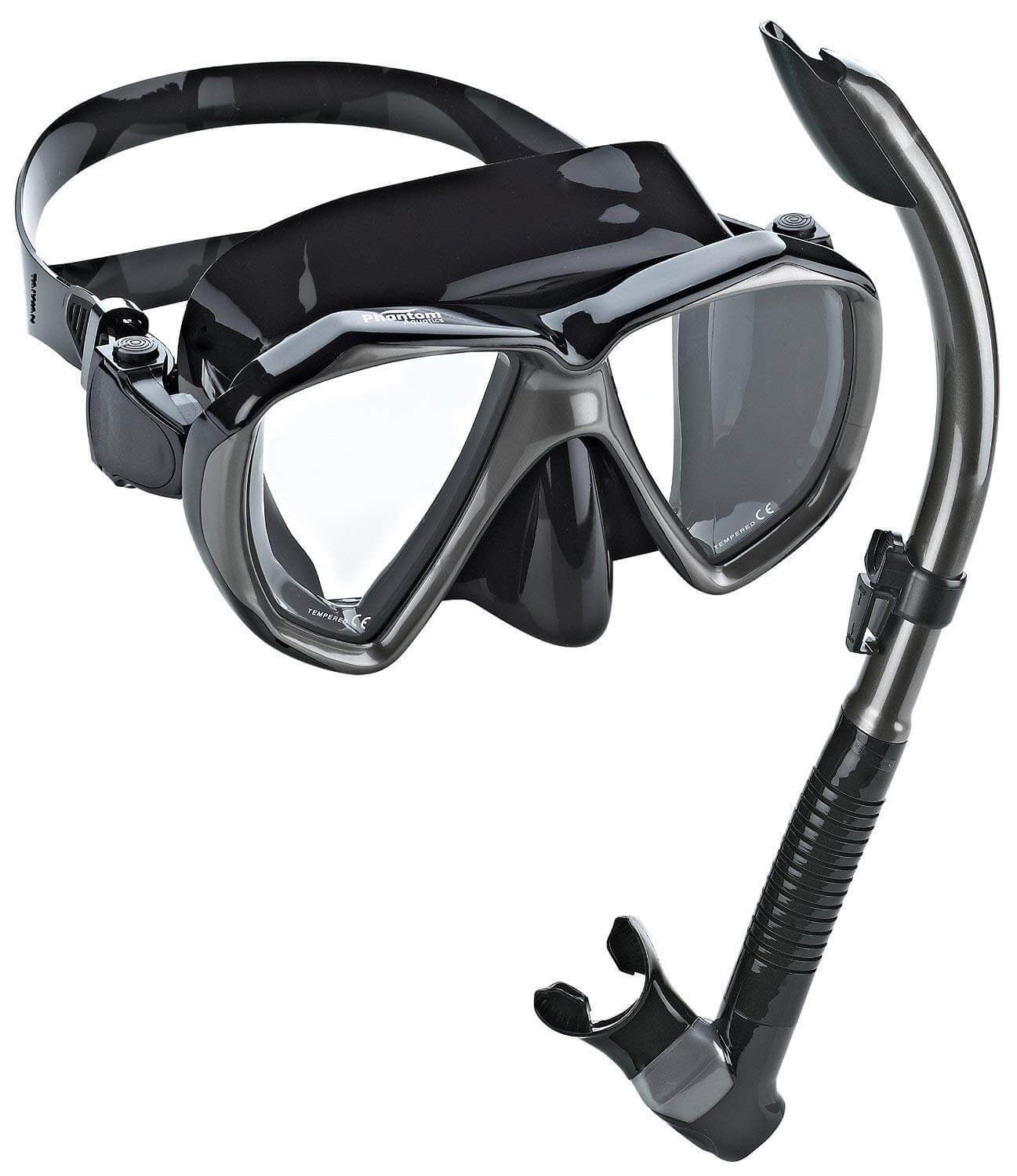 Phantom Aquatics Velocity Scuba Snorkeling Mask Snorkel Set